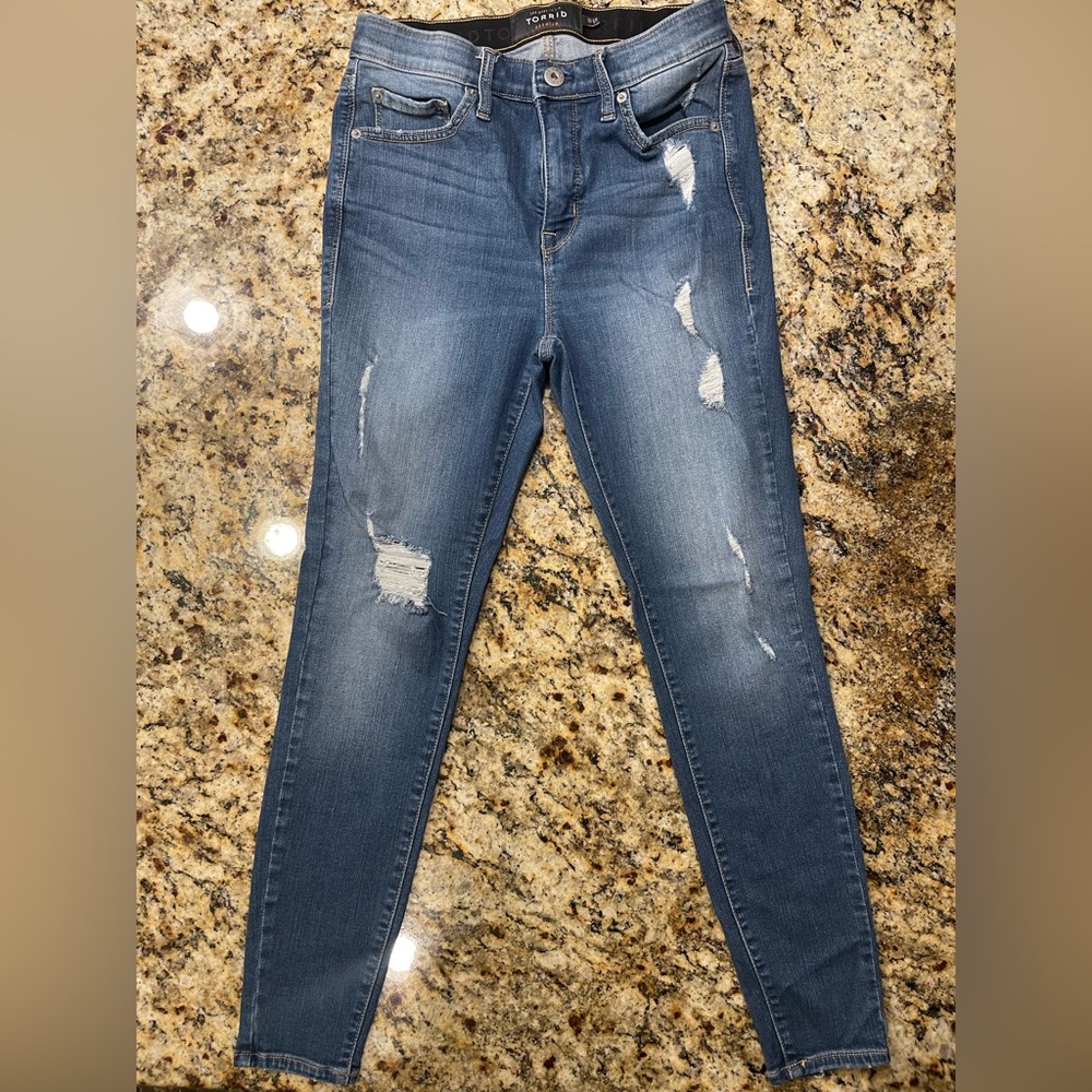 Torrid  Skinny High Jeans with Distressed Design
